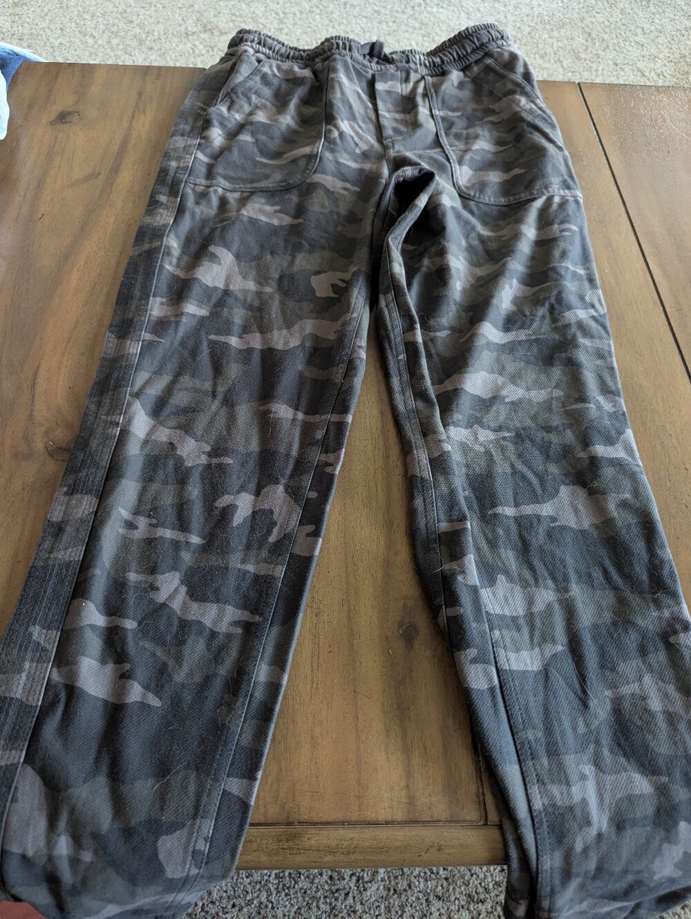 Athleta Farallon Jogger pants in a camouflage print.